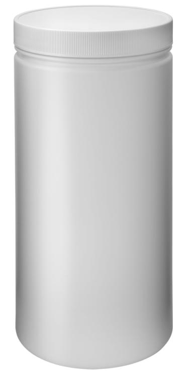 Pot cylindrique 2500ml 135CT HDPE blanc #2